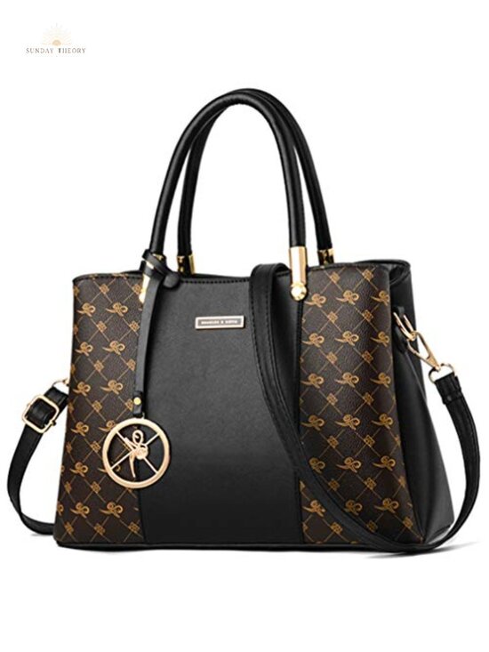 Handbags - KURGOOL PU Leather Satchel Handbag Tote Shoulder Crossbody Bag